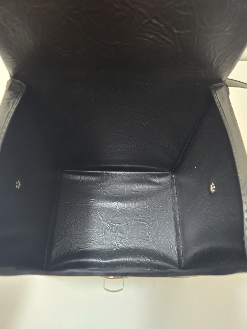 Vintage Hard Shell Carryibg Case - Black Leather Crossbody Camera Bag